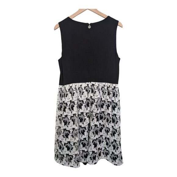 Tommy Hilfiger Fit & Flare Dress, Sz 14, Black/Ivory, Sleeveless, A-Line - Picture 4 of 12
